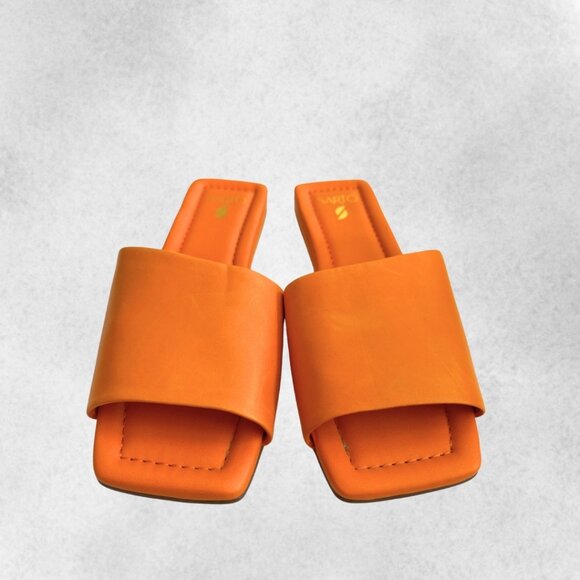 Franco Sarto Bordo Slippers in Orange Leather - Picture 2 of 6